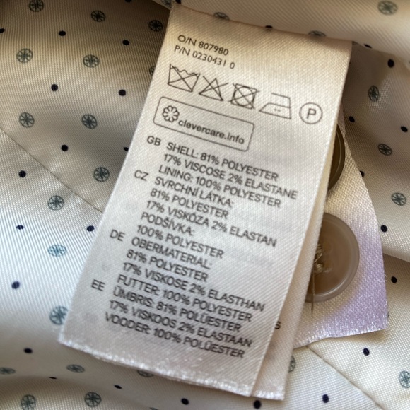 H&M beige neutral button blazer jacket - Picture 9 of 10